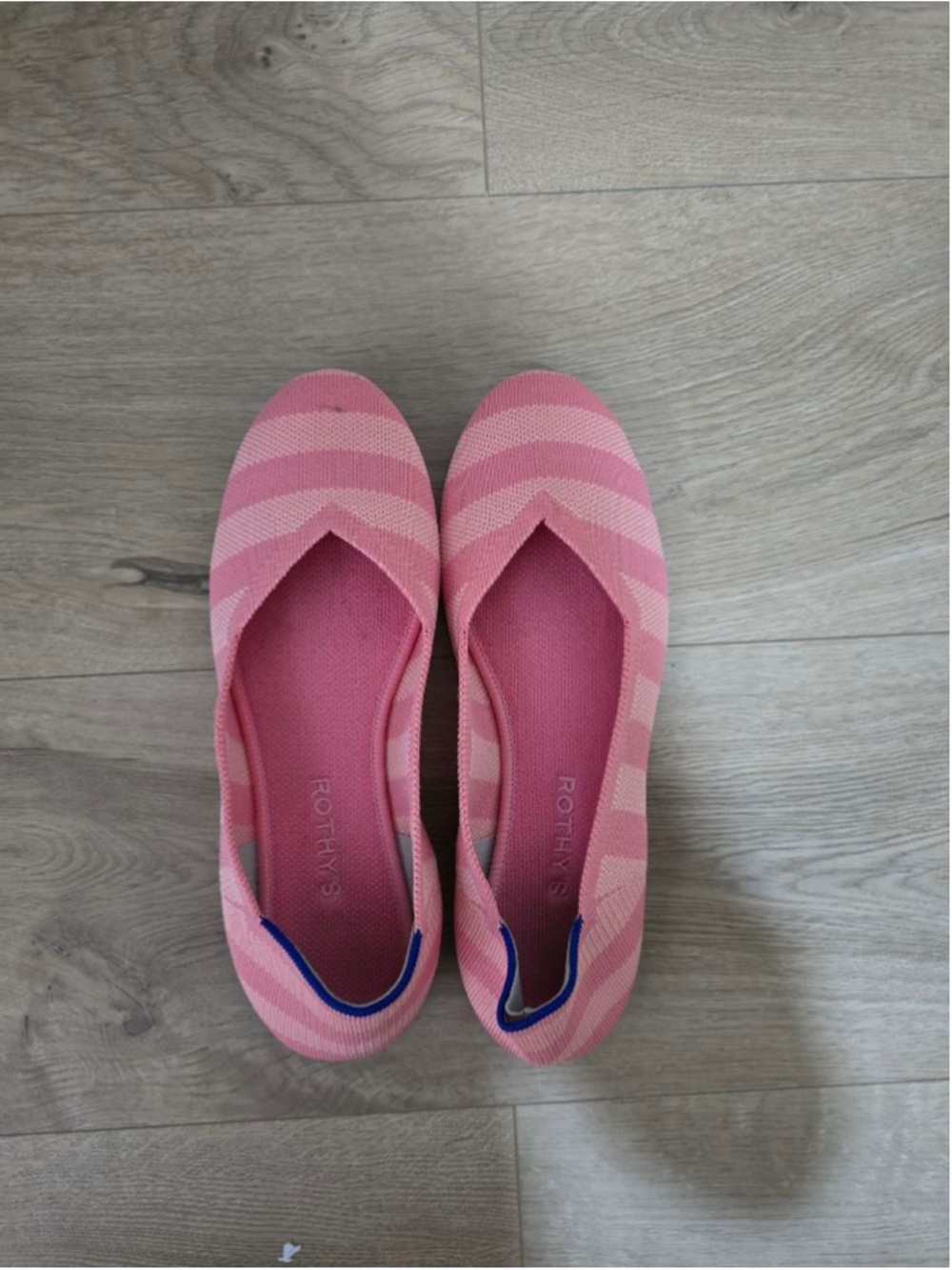 Rothys Mascarpone Wide Stripe Flat Shoes Size 9.5